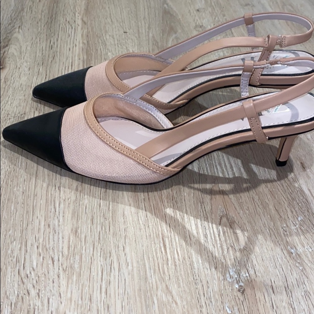 Zara tan and black heels